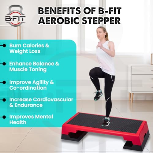 Image of B Fit Premium Quality Aerobic Steppers (103.5X37.5X25.5 CM)