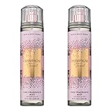 Bath & Body Works Champagne Toast Fine Fragrance Mist, Body Spray & Perfume for Women, Long-Lasting Personal Fragrance, Bubbly Champagne and Sparkling Berry Scent, 8 fl oz - 2 Pack