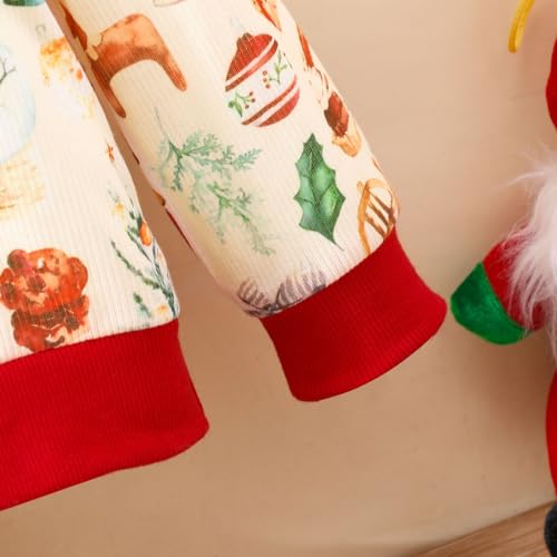 Toddler Boys Girls Sweater Autumn/Winter Long Sleeve Strips Christmas Day Cartoon Print Sweater Girls Hoodies Size 10124