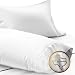 1000 Thread Count 100% Long Staple Egyptian Pure Cotton – Sateen Weave, Set of 2 Queen Silky Soft & Smooth White Pillow Cases