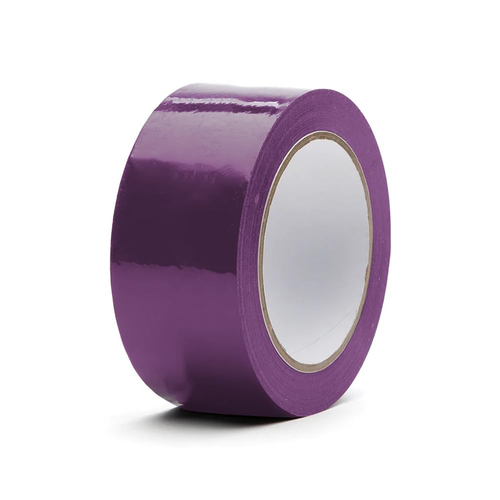 Venuscello® 6 x Parcel Packaging Tape Purple 48mm x 66m Strong Packing for Sealing Boxes, Cartons and for Keeping Goods Firmly sealed Transit Sticky Thick