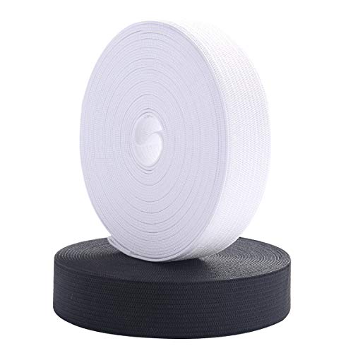 MYUREN 15mm (3/5 inch) Wide Flat Elastic Bands Waistband Tape Sewing Bands Webbing Garment Sewing Accessories for Dressmaking/Sewing/DIY Crafts -9m (4.5m Black - Image 2