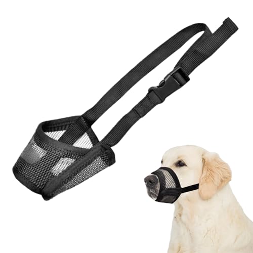 Velmoriah Dog Muzzle for Small Medium Large Dogs, Soft Air Mesh, Breathable Muzzle Drinkable Cover to Prevent Biting for Chihuahua, German Shepherd, Bulldog (XL)