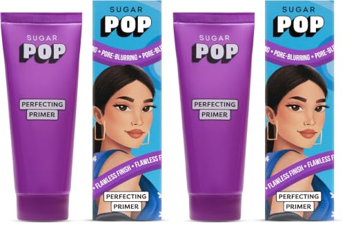 Image of SUGAR POP Perfecting Primer Infused with Vitamin E l Blurs Pores, Wrinkles & Fine Lines | Hydrating, Lightweight & Gel-Based Matte Finish Formula l Face Primer for Women l 25ml (Pack of 2)