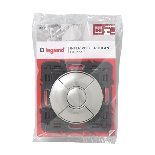 LEGRAND - Interrupteur Volet Roulant Céliane - Tous Types de Moteurs de Volets à Butée Electronique ou Mécanique Intégrée - Prêt à Installer - Fabriqué En France - Titane