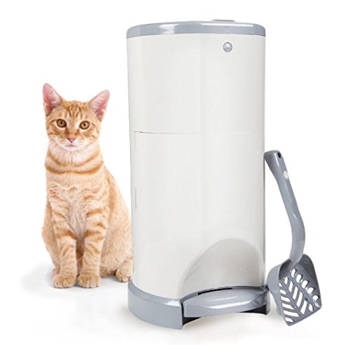 LitterChamp - Pattumiera per gatti, moderna, in plastica, facile da usare, igienica e inodore