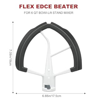 Flex Edge Beater for KitchenAid 6-Quart Bowl-Lift Stand Mixers, Silicone Edges for KitchenAid Paddle Accessories and Attachment