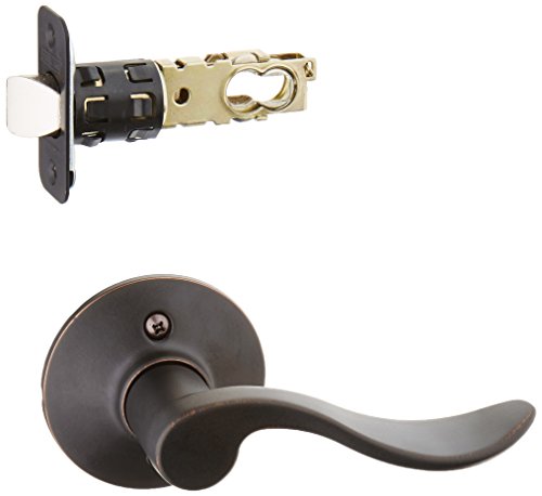 Image of SCHLAGE FE285PLY716ACCRH Aged Bronze Plymouth Right Handed Front Entry Handleset with an Accent Lever from The Plymouth Collection FE285-PLY-ACC-RH