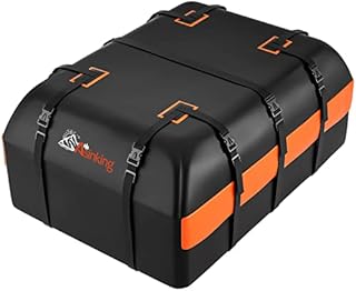 Car Rooftop Cargo Carrier Bag, 21 Cubic Feet 100% Waterproof Heavy Duty 840D Car Roof Bag for All Vehicle with/Without Racks - Anti-Slip Mat, 6 Door Hooks, Storage Bag, 2 Extra Straps