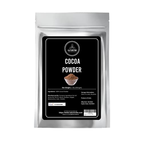 Naturevibe Botanicals Cocoa Powder 1lb | Used for baking (16 ounces)