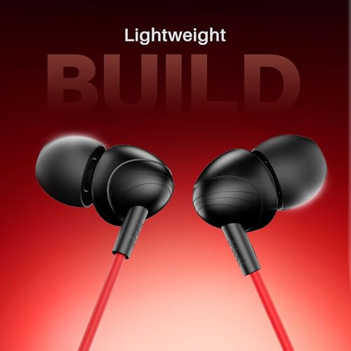 Image of Boat Bassheads 211 Wired Earphones with 10mm Drivers, Signature Sound, in-Line Microphone, 3.5mm Jack, Voice Assistant & 120cm Cables (Raging Black)