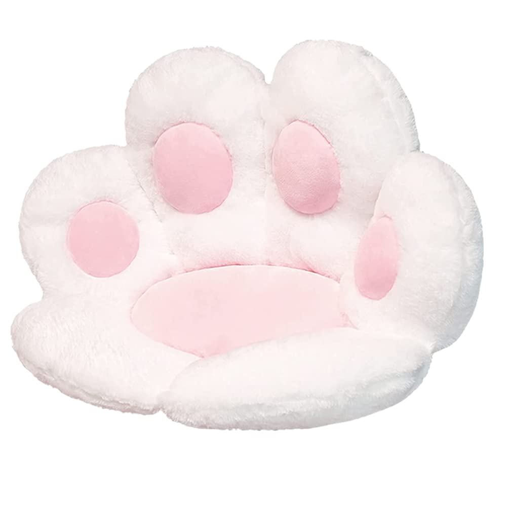 WAQIA Seat Cushion Cat Paw Cozy Waist Backrest Cushion Cute Plush Armchair Chair Cushion Mat Lazy Sofa Office Seat Cushion