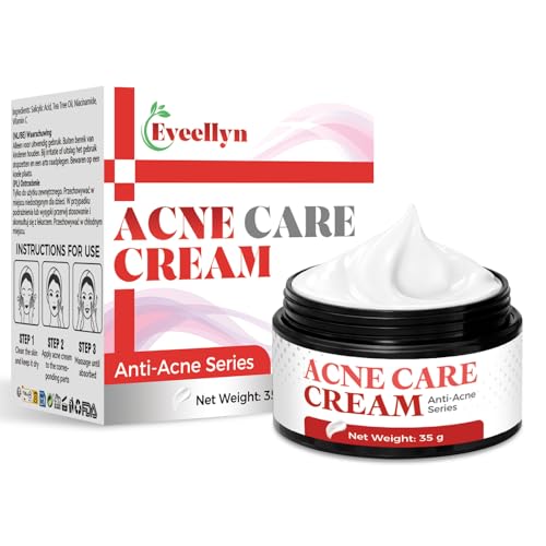 Eveellyn Acne Treatment Spot Treatment 35g Gentle & Effective Spot Cream for Reducing Blemishes & Breakouts Refreshing Acne Cream for All Skin Types Use with Daily Skincare Routine (One Size)