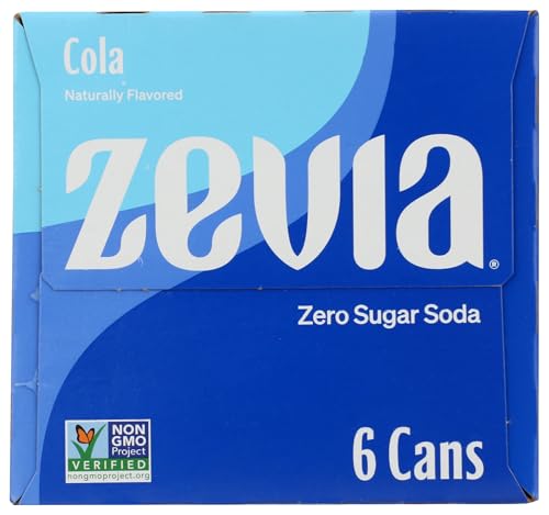 Zevia Zero Calorie Soda Cola, 12 Oz Pack of 6
