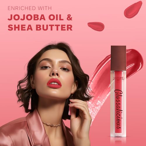 Image of JAQULINE USA Glossalicious Lip Gloss | Glossy Finish | Nourishing with Jojoba Oil & Shea Butter | Lightweight & Non-Sticky | Hydrating Moisture | Vegan & Cruelty-Free | Gloss Boss, 3.5ml