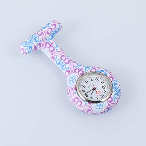 Relógio de Bolso de Silicone Relógio de silicone para enfermeira com impressão em cores de pinos. Re