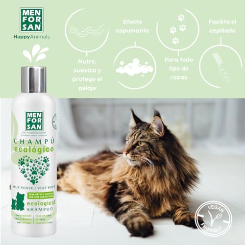 MENFORSAN Very gentle Organic Shampoo for cats, White - Image 3