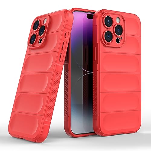 Image of amazon basics Back Case Cover for iPhone 15 Pro Max | Compatible for iPhone 15 Pro Max Back Cover | Liquid Silicon Magic Case with Camera Protection | Red