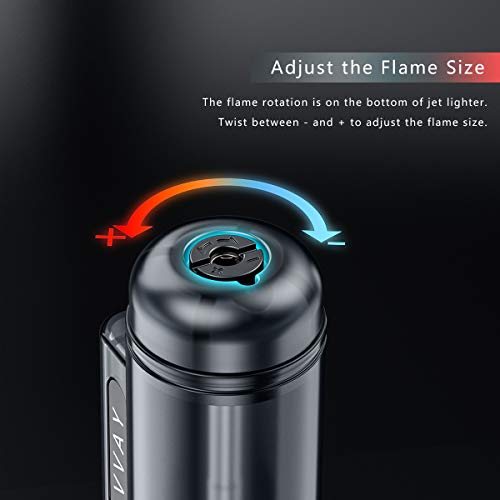 Miniatura 4 de 2 Pcs, Vvay Mechero Jet Flame De Gas Recargable, 3 Llama - Sin Gas Incluido