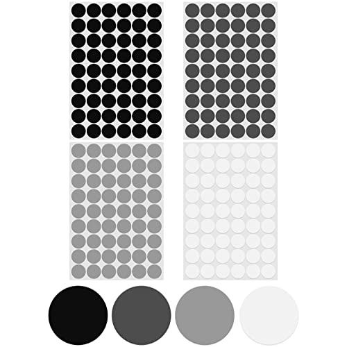 Sinofort 216 Pièces cache vis adhesif 21mm Cache Trou Meuble 4 Couleurs Cache Vis Bois Cache Trou Blanc Cache Vis Blanc Adhesif pour Armoires Placard Bureau Cover