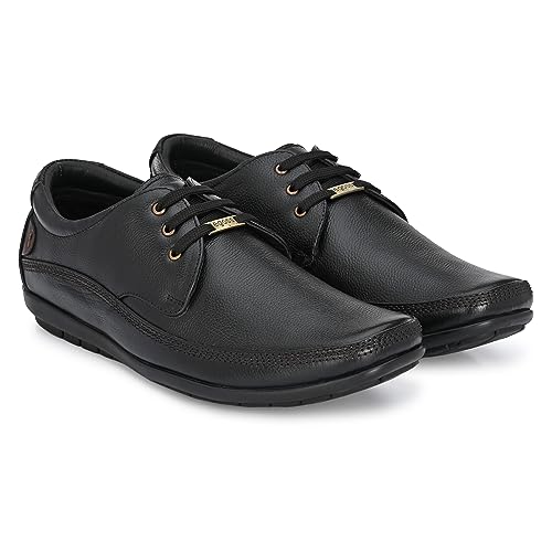 Image of egoss Premium Derby Shoes for Men | Genuine Leather | Stretch Fit | Elegant Formal Footwear | Office GS-347