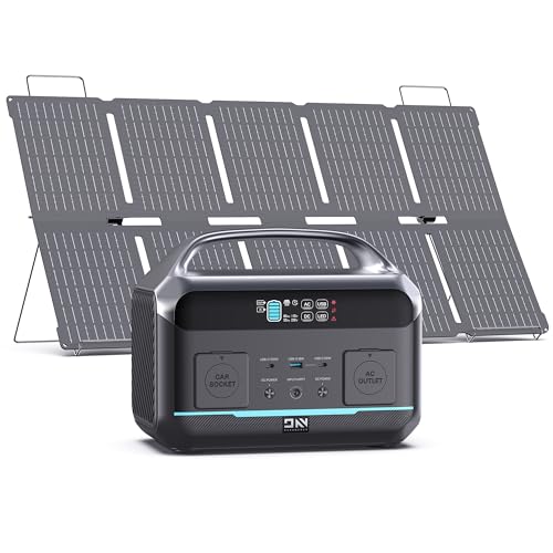 Solar Generator 600W (1200W Surge), Portable Power Station with 1...