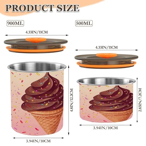 Contenedor hermético acero inoxidable 30oz para café miniatura 3