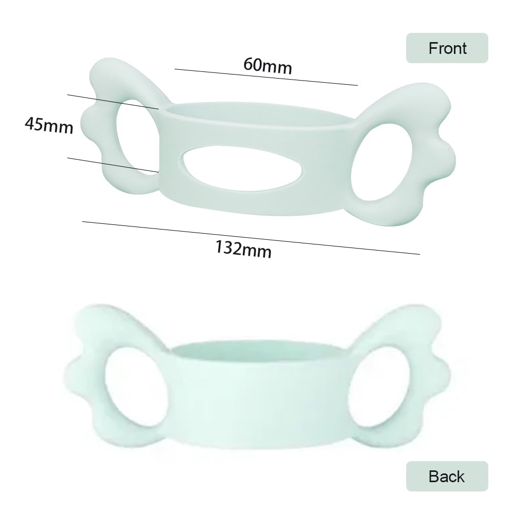 Impugnatura per Biberon, Manico Per Biberon Silicone, Maniglia per Biberon in Silicone, Manici per Biberon a Collo Largo, Biberon in Silicone per Bambini, Facile Installazione Manici Per Biberon,2PCS