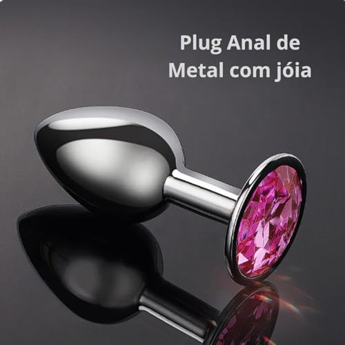 Plug Anal De Metal Com Jóia Feminino Brinquedos Adultos Portátil Inoxidável Acessórios Eróticos Sex