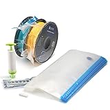SainSmart 3D Printer Filament Storage Bag Vacuum Sealed Bags Vacuum Compression Storage Bags, Prevent and Monitor Moisture - 10 Bags with 15 Desiccants, 15 Humidity Indicator Cards and 1 Hand Pump