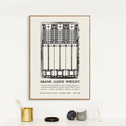 Frank Lloyd Wright Toile Tableau Affiches Richard Fagan Exposition Murale Art Architecte Oeuvre Peinture Chambre Maison Fond Tableaux Decoration Pas De Cadre Cover