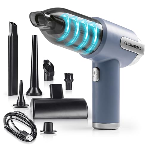 CLEANmaxx 2in1-Handstaubsauger mit Saug- & Gebläsefunktion | Akkusauger - kabellos & leistungsstark | mit 250 ml Staubbehälter | wiederaufladbar & tragbar | waschbarer EPA-Filter