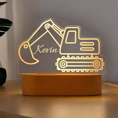 JLSKCN Personalized Tractor Night Light Customized Night Light with Name