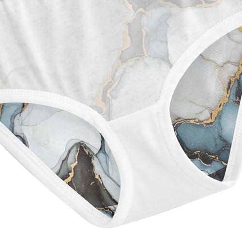 Marble Gray Girls Underwear, Toddler Girl Briefs, Girls Cotton Underwear, 2–8 Years4