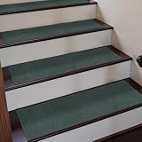 Tiveney 15 tappetini per scale antiscivolo, lavabili per scale in legno, antiscivolo, con retro in gomma, senza residui, per interni, per cani, bambini e anziani