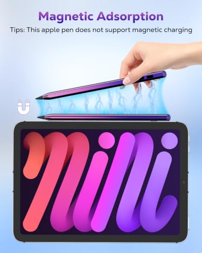 Stylus para iPad MoKo compatible con Air M3 Pro Mini y lápiz óptico USB-C LED 6