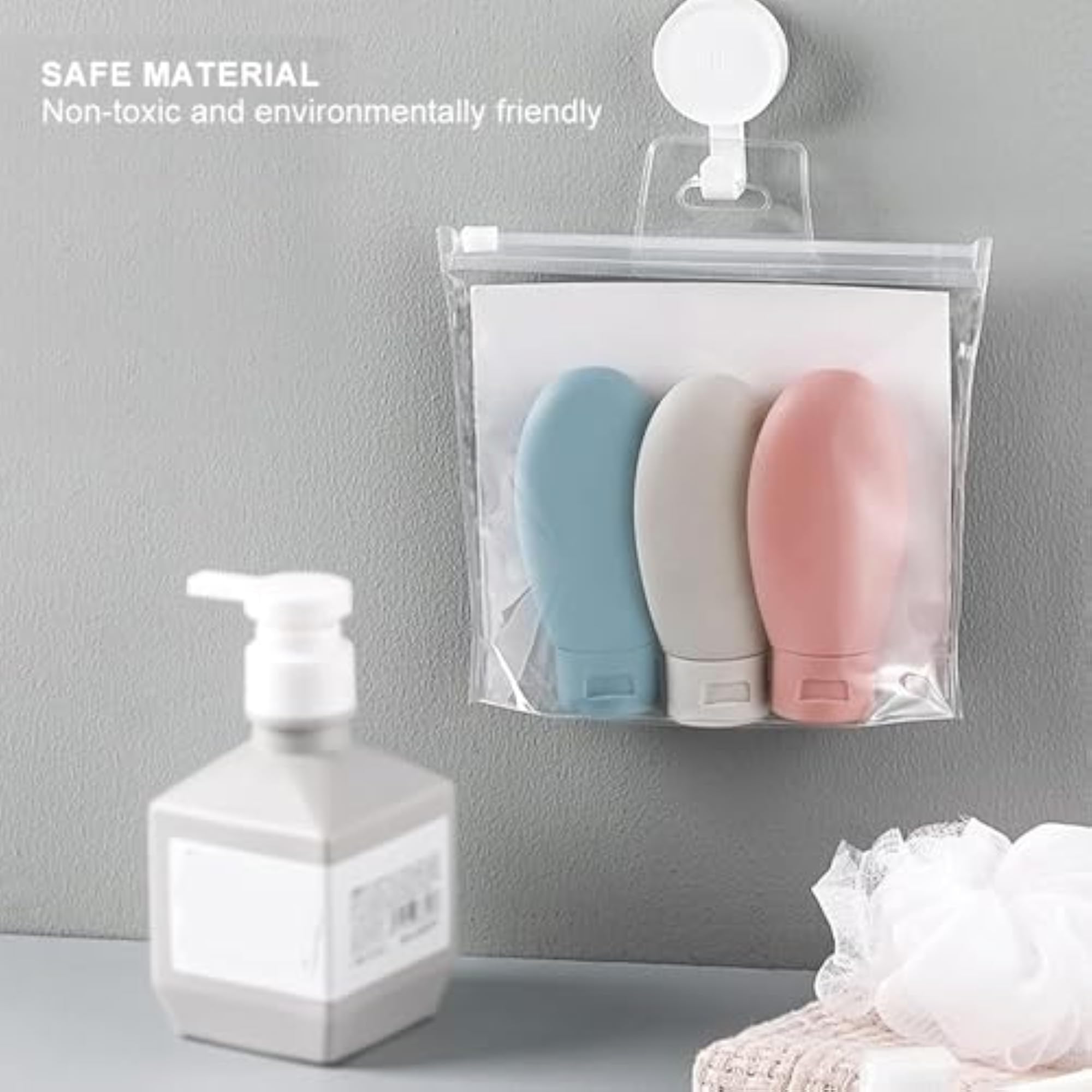 3 Pcs Leakproof Silicone Travel Bottle Set