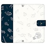 iPhone 13 Pro ケース [デザイン:a.NV - 5.オウムガイ/マグネットハンドあり] 古代生物パターン iPhone13 Pro iphone13pro アイフォン13 プロ ip13p 手帳型 スマホケース スマホカバー 手帳 携帯 カバー