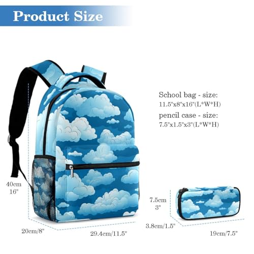 Ensemble sac à dos enfant et trousse Colorful Clouds pour une rentrée joyeuse