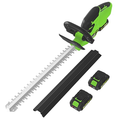 EliteEdge Hedge Trimmer, 22 Inch Electric Cordless Hedge Trimmer, 20V Handheld Bush...