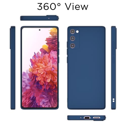 Image of Outlouders Back Cover for Samsung Galaxy S20 FE 5G | Camera Protection | Durable Soft Matte Silicone Bumper Case (Blue)