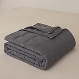 Yadangxiawa Weighted Blanket (48''x72''/15lbs,Twin Size，Grey) for Kids and Adults, High Breathability Heavy Blanket,Soft Material with Premium Glass Beads