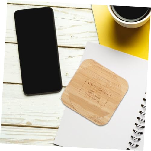 Cargador inalámbrico para evitar cables BUGUUYO portátil madera de 10w 7