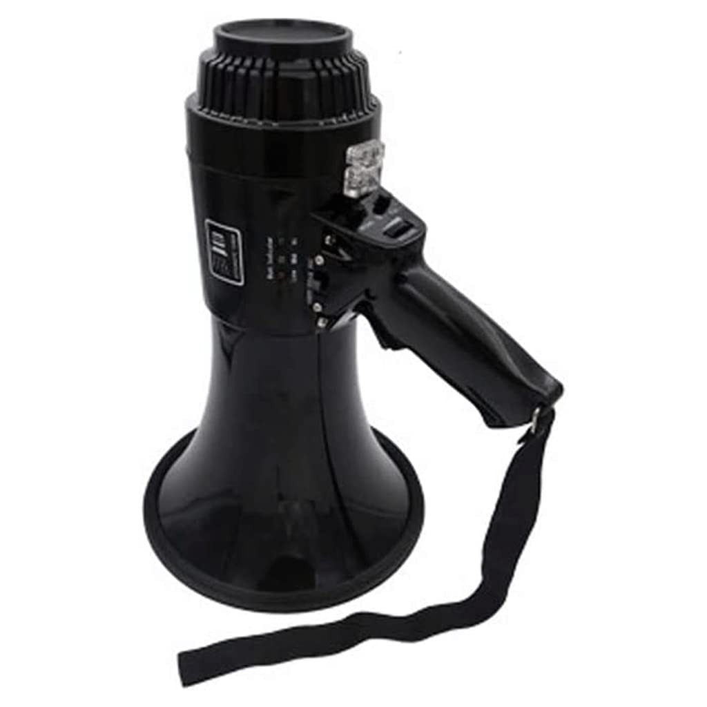 Interessante Altoparlante Bullhorn 35w Altoparlante ad alta potenza Megafono portatile con sirena integrata Controllo del volume regolabile Megafono Altoparlante leggero