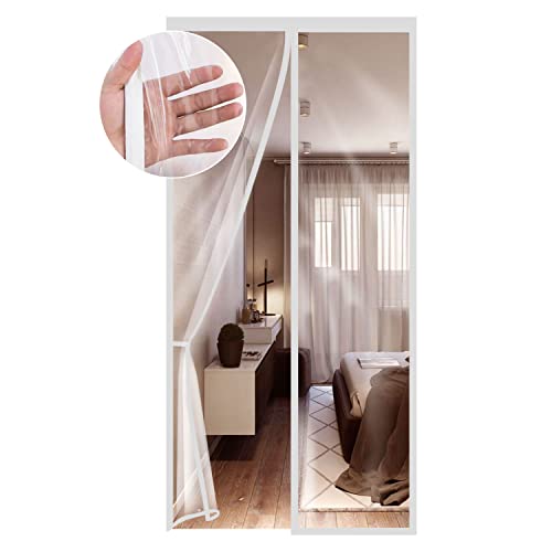 Risareyi Magnet Wärmeschutzvorhang Tür 140x250cm Transparent Türvorhang Thermo Kälteschutz Tür Fenster Thermovorhang Isolierung Winter Kälteschutzvorhang für Klimaanlagen im Sommer Haustür Küchentür Cover