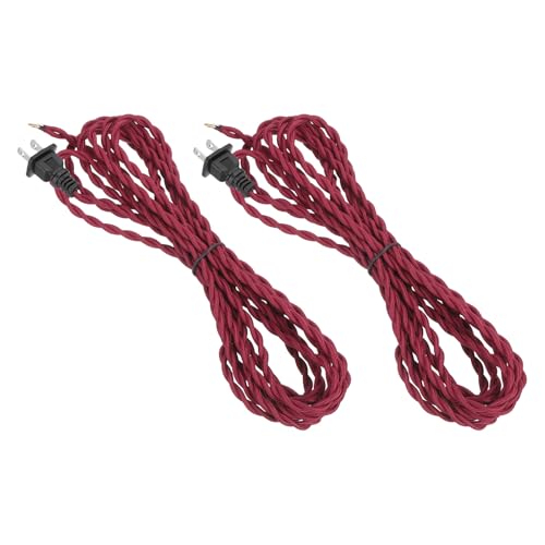 Câble électrique en tissu torsadé rouge vin au tressage textile haut de gamme