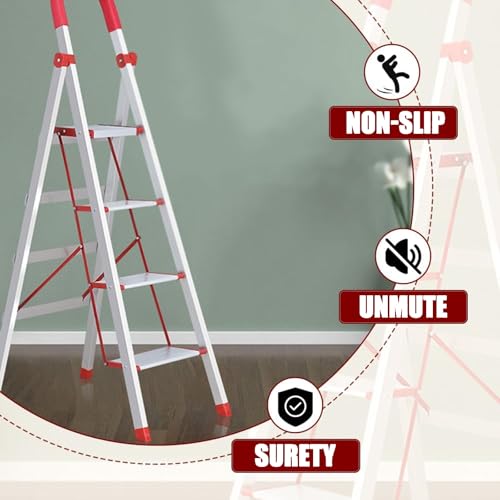 4 Stück Alrens Leiterfüße 50x20mm Gummifüße für Leitern rote Gummi Holzleiter Garten Tisch Fußkappen Leiterzubehör für Heim Arbeiter Klappleiter Zickzackleiter
