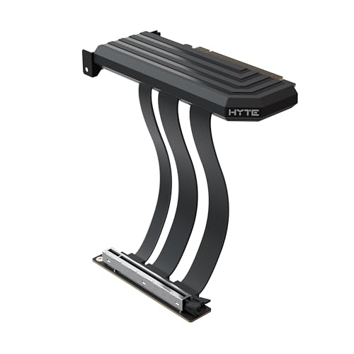 Image of Hyte PCIe 5.0 Hyper Riser | Aesthetic, Fast, & Stable Gen 5 Riser Cable | Pitch Black | Perfect for Y70, Y60 and Y40