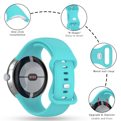 Correa compatible con Google Pixel Watch 45mm silicona suave miniatura 3