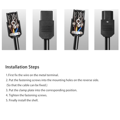 Conector de enchufe IEC C13 hembra 3 pines x5 miniatura 5
